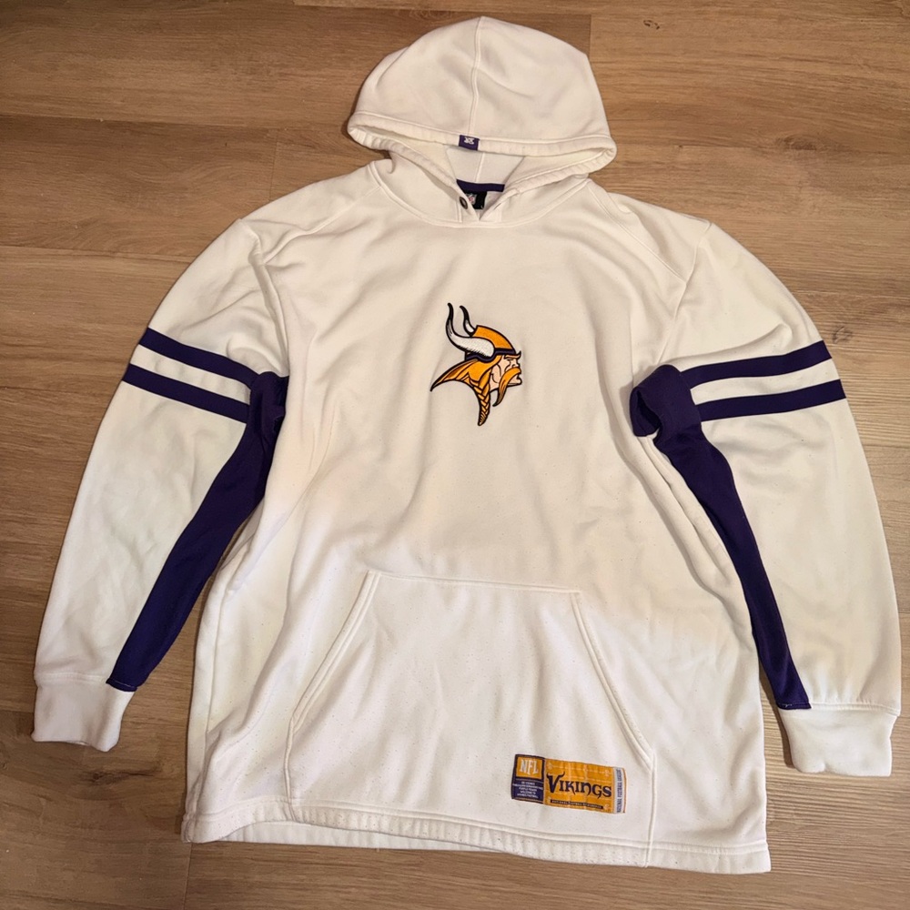 NFL Vikings White and Purple Hoodie